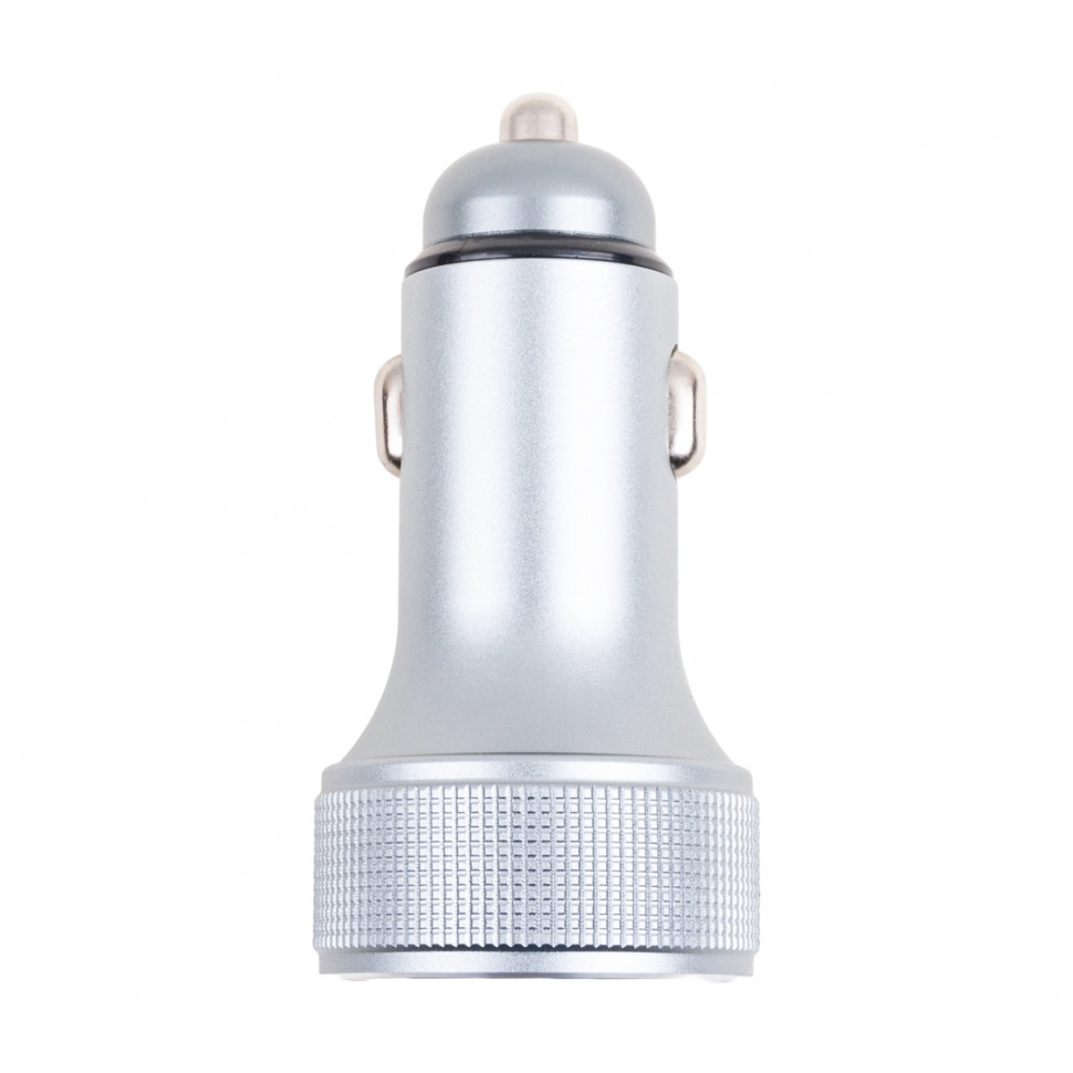 Автомобильное зарядное устройство USB/Type-C YU54W (54W, QC3.0, PD, SuperVOOC, FlashCharge, 1Type-C, 1USB) Серый