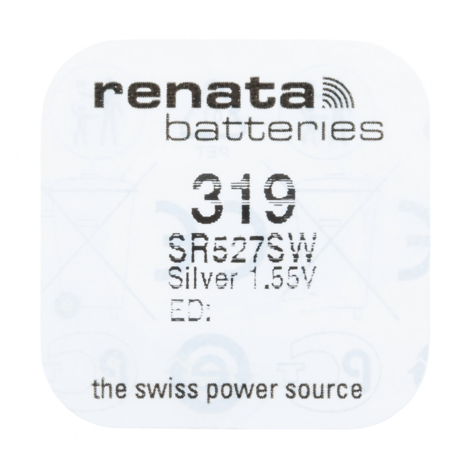 Батарейка 319/SR527SW Renata Silver 1.55V