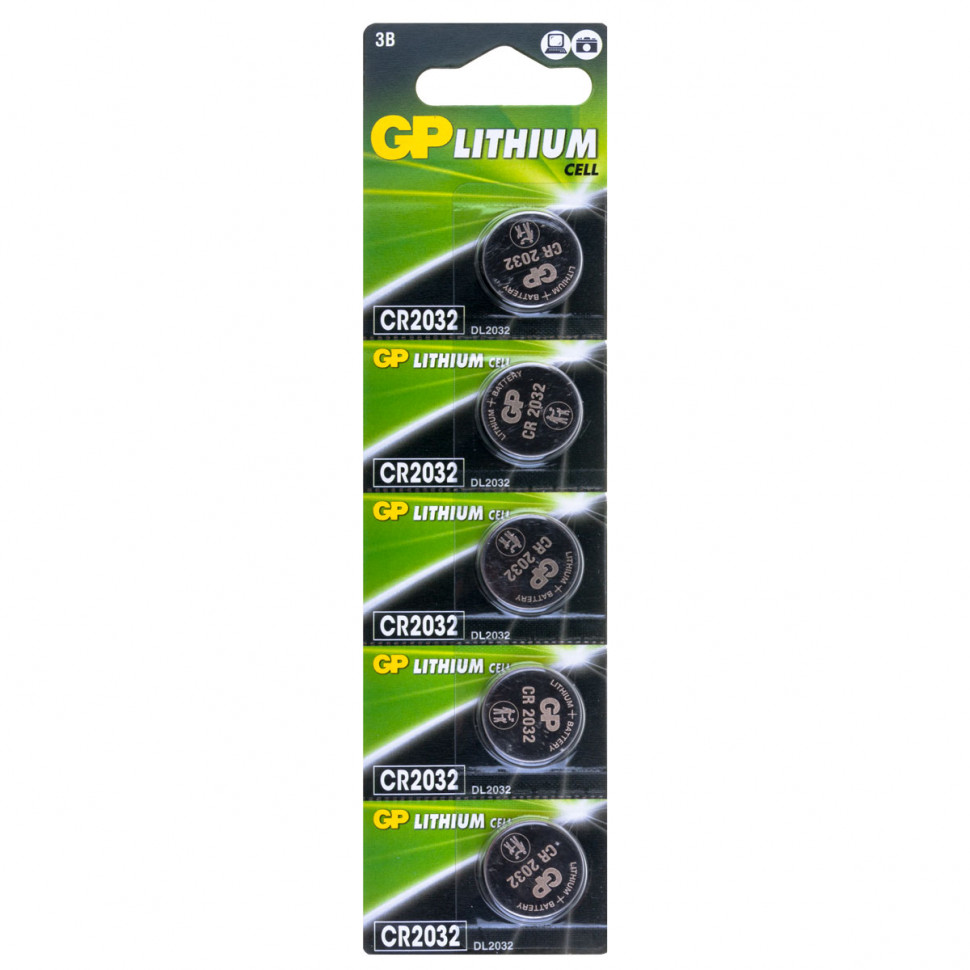 Батарейка CR2032 GP Lithium 3V (5 шт. в блистере)