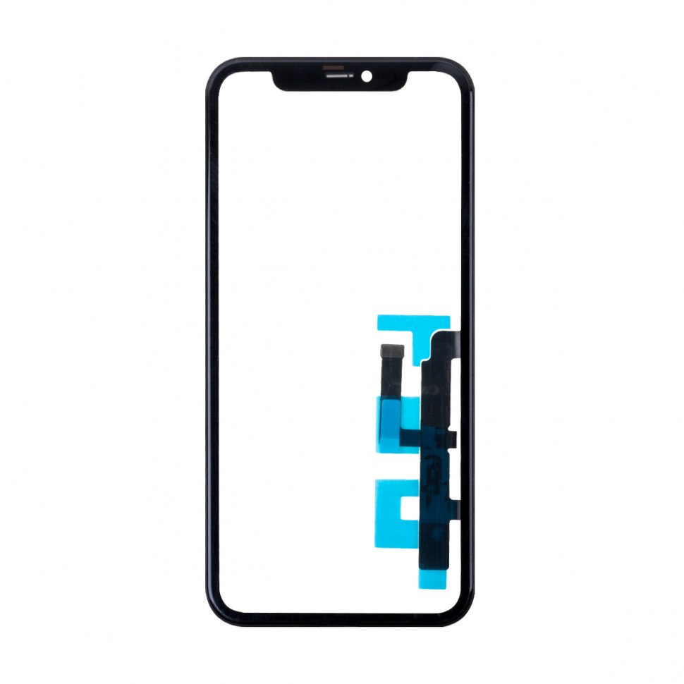 Стекло для iPhone 11 с OCA пленкой с тачскрином Черный Оригинал (Mitsubishi)