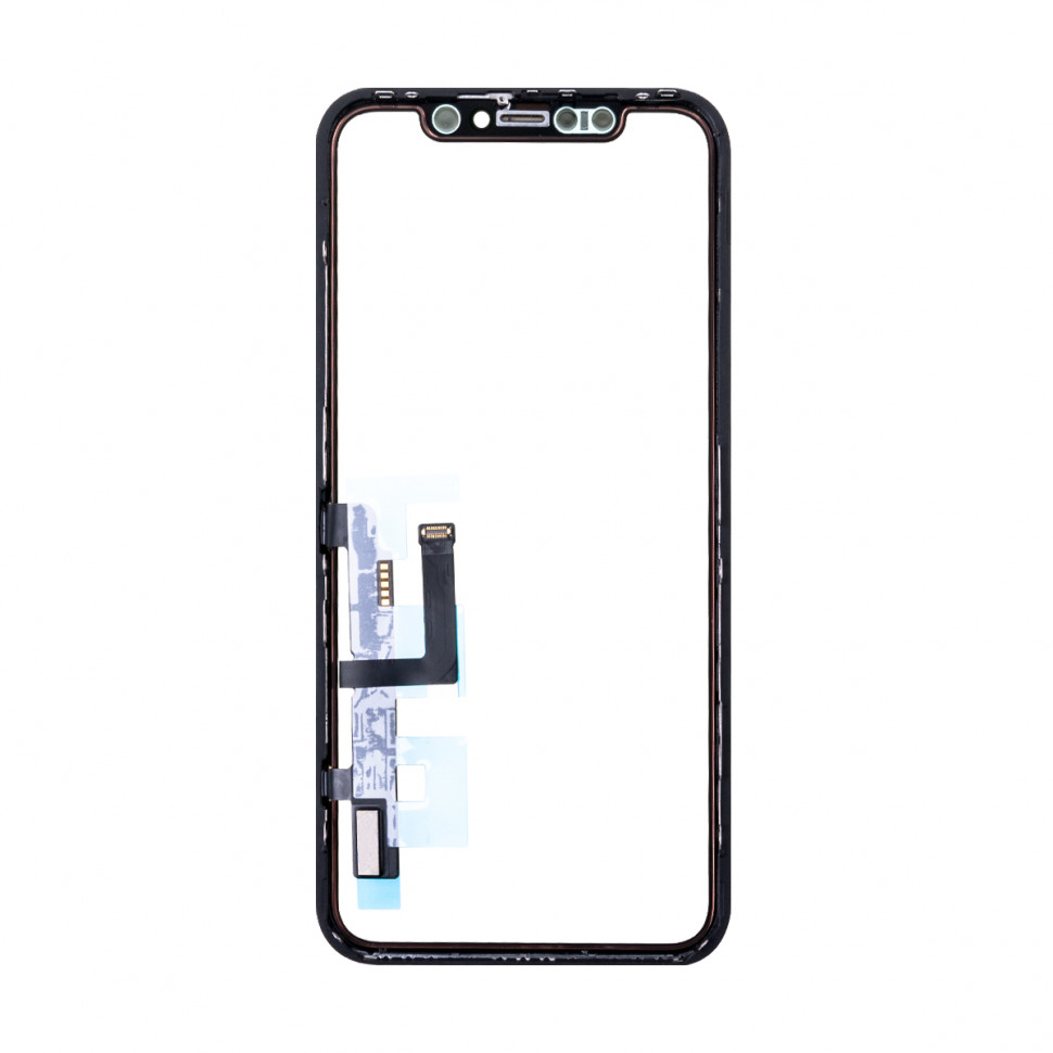 Стекло для iPhone 11 с OCA пленкой с тачскрином Черный Оригинал (Mitsubishi)