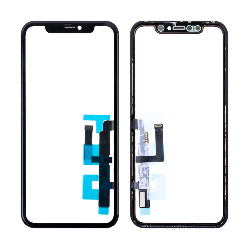 Стекло для iPhone 11 с OCA пленкой с тачскрином Черный Оригинал (Mitsubishi)