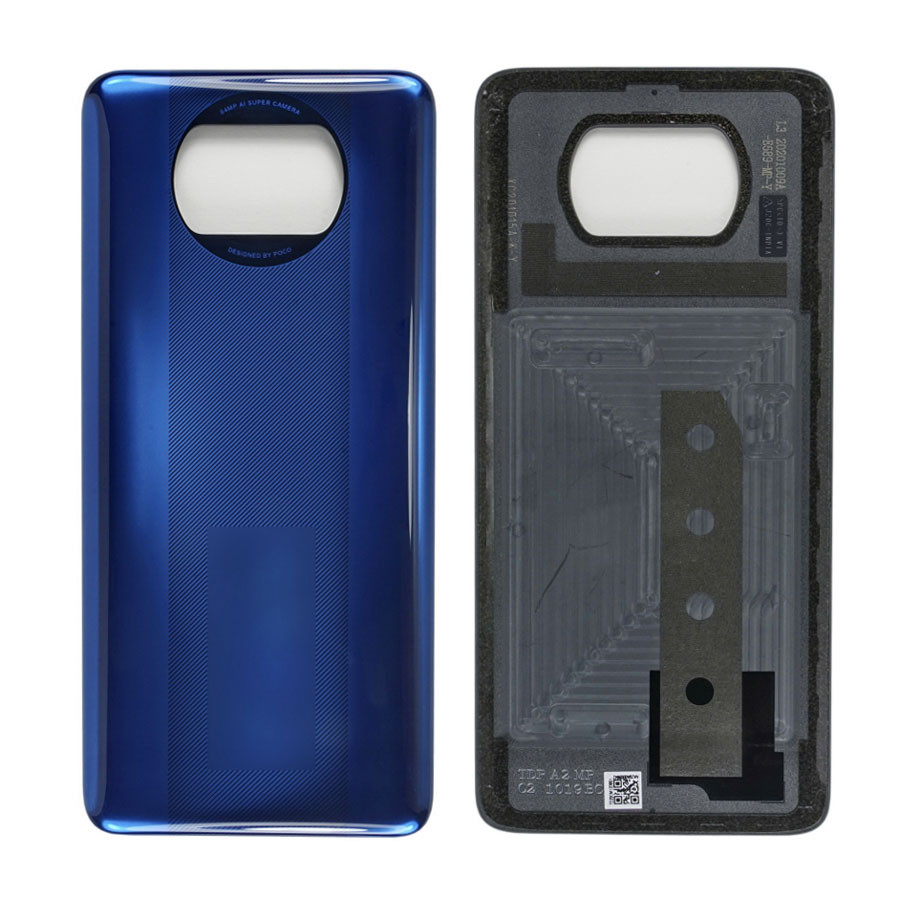 Задняя крышка для Xiaomi Poco X3 NFC/X3 Pro (M2007J20CG/M2102J20SG) Синий