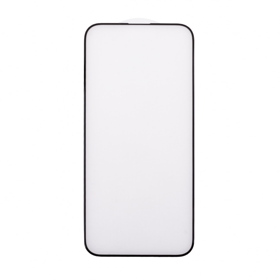 Защитное стекло "Матовое" для iPhone 15 Plus Черный (Закалённое, полное покрытие)