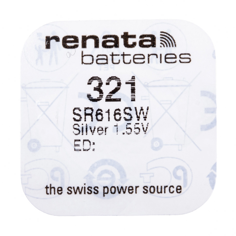 Батарейка 321/SR65/SR616/SR616SW Renata Silver 1.55V