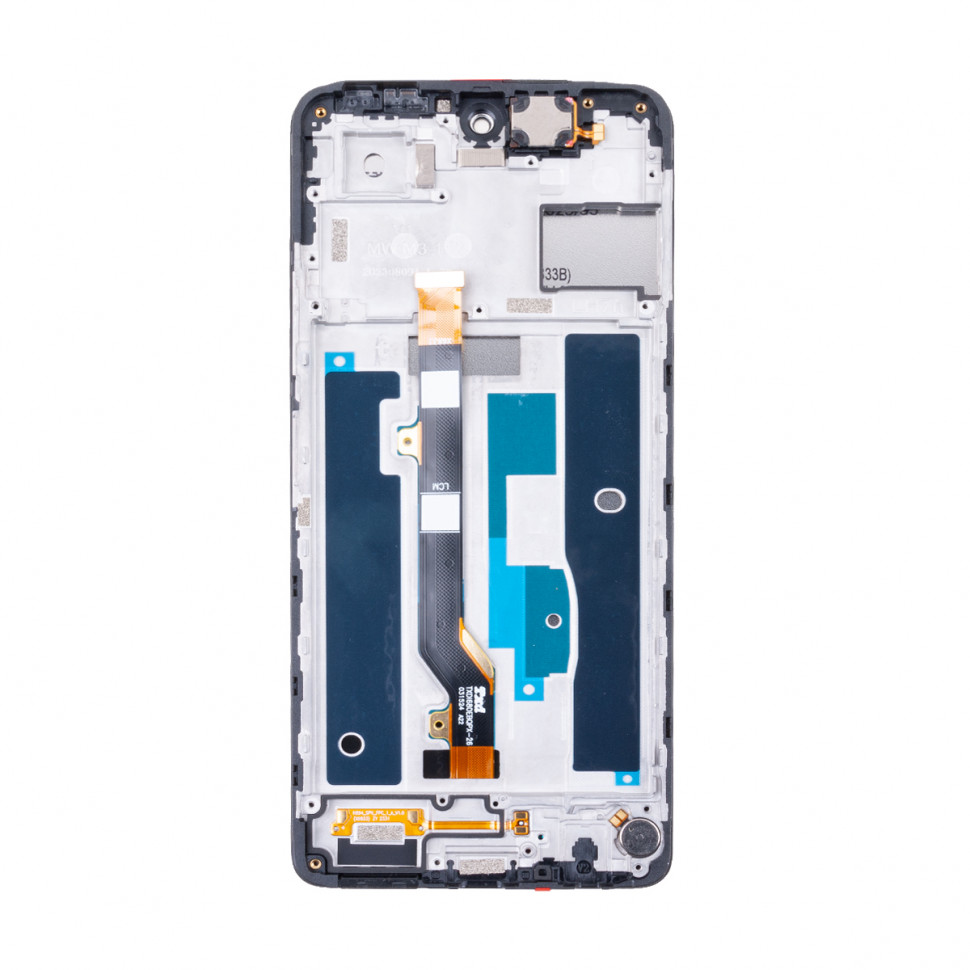 Дисплей с рамкой для Tecno Pova 5 Черный Оригинал