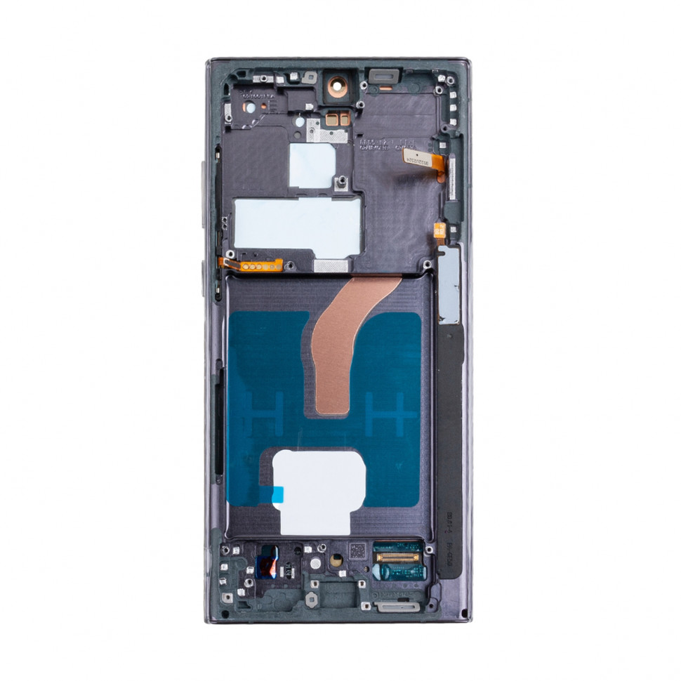 Дисплей с рамкой для Samsung S908B/S9080 (S22 Ultra) Черный Soft OLED, 120 Гц (Full Size)