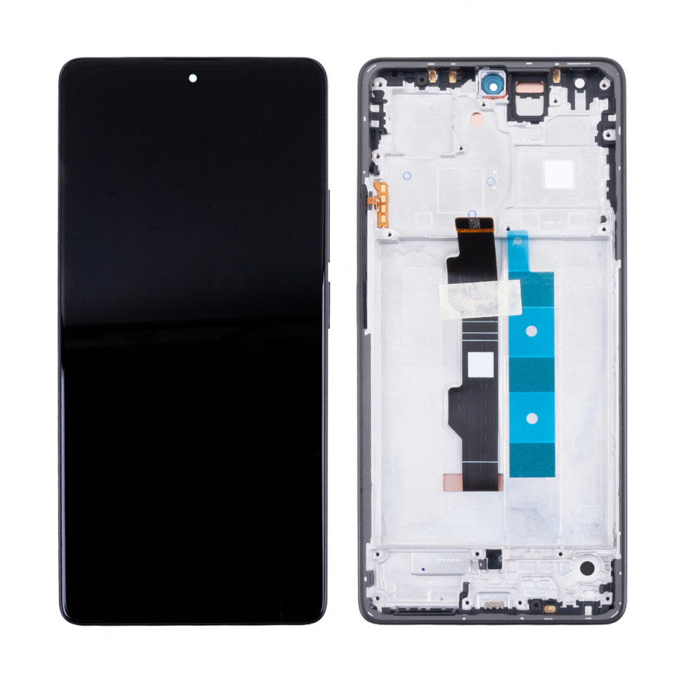 Дисплей с рамкой для Xiaomi Redmi Note 13 Pro 4G Черный Оригинал (SP)