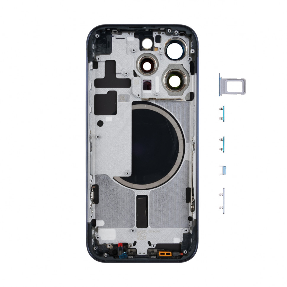 Корпус для iPhone 15 Pro (1 Sim) Синий - Премиум