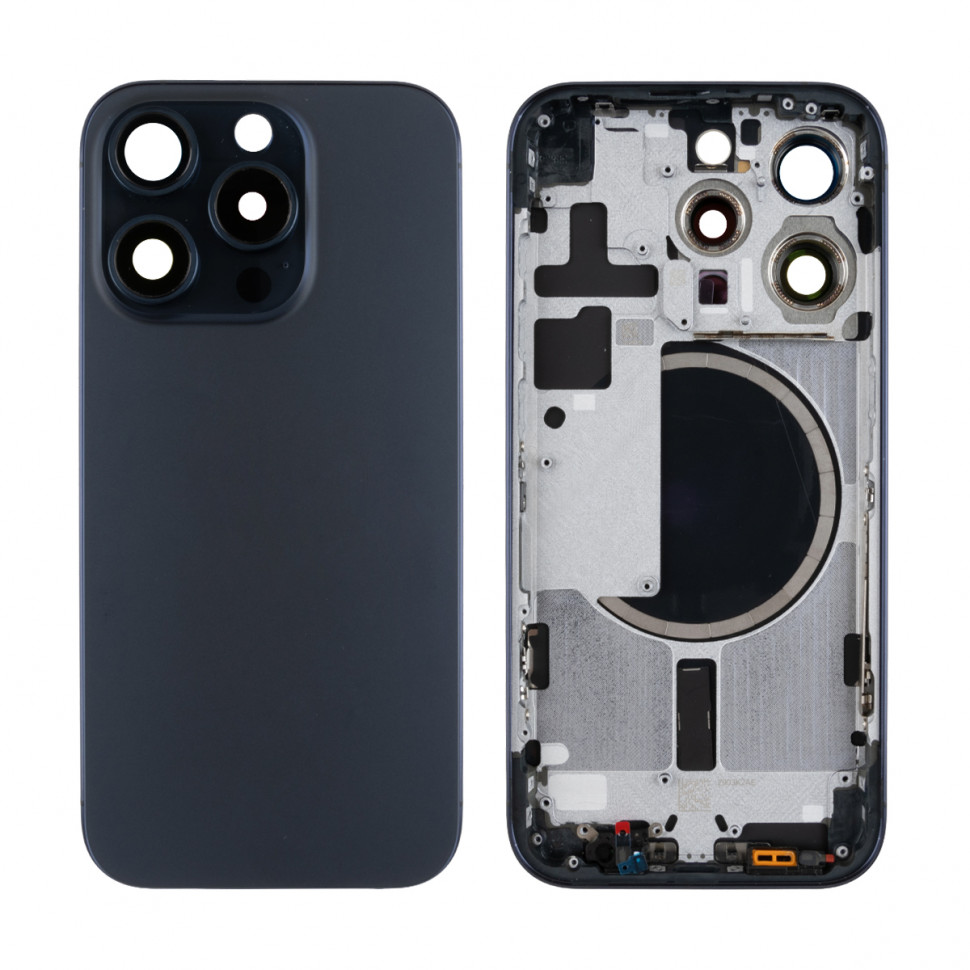 Корпус для iPhone 15 Pro (1 Sim) Синий - Премиум