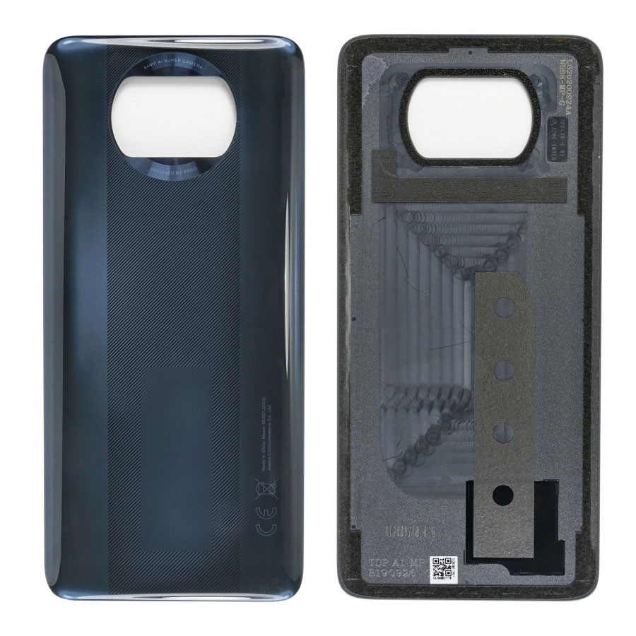 Задняя крышка для Xiaomi Poco X3 NFC/X3 Pro (M2007J20CG/M2102J20SG) Серый