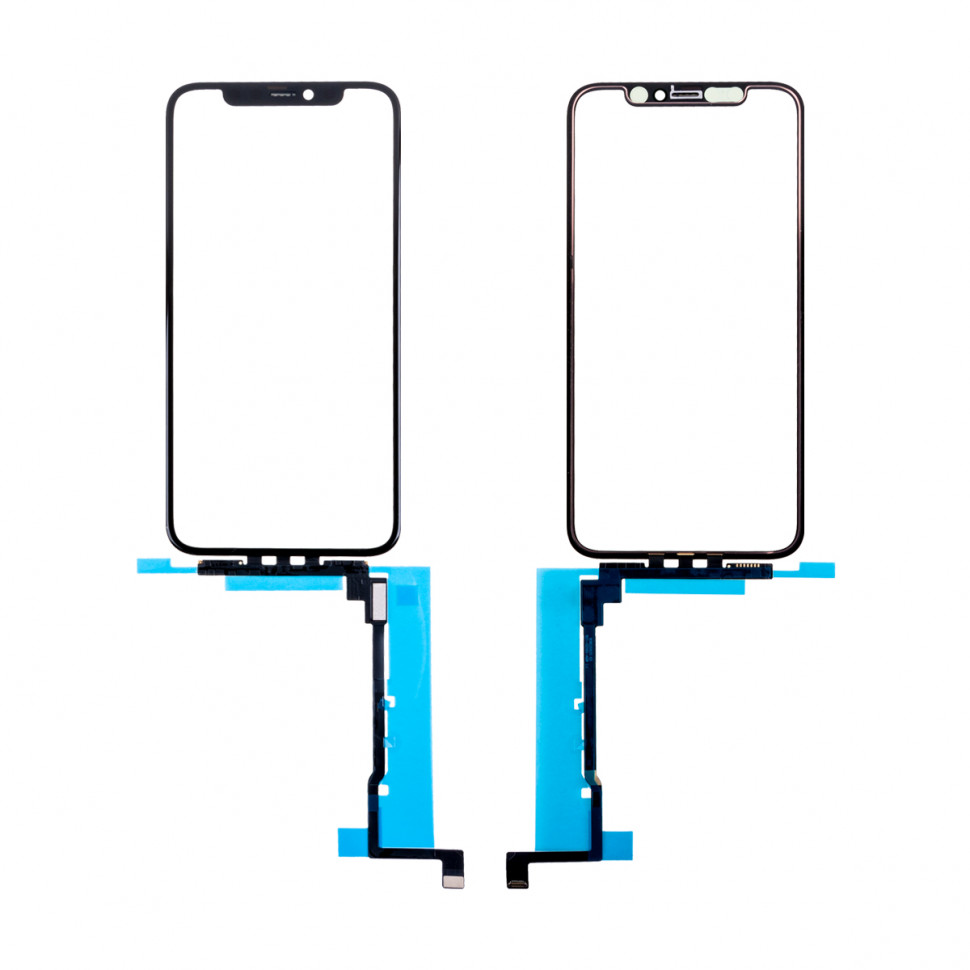 Стекло для iPhone 11 Pro с OCA пленкой с тачскрином Черный Оригинал (Mitsubishi)