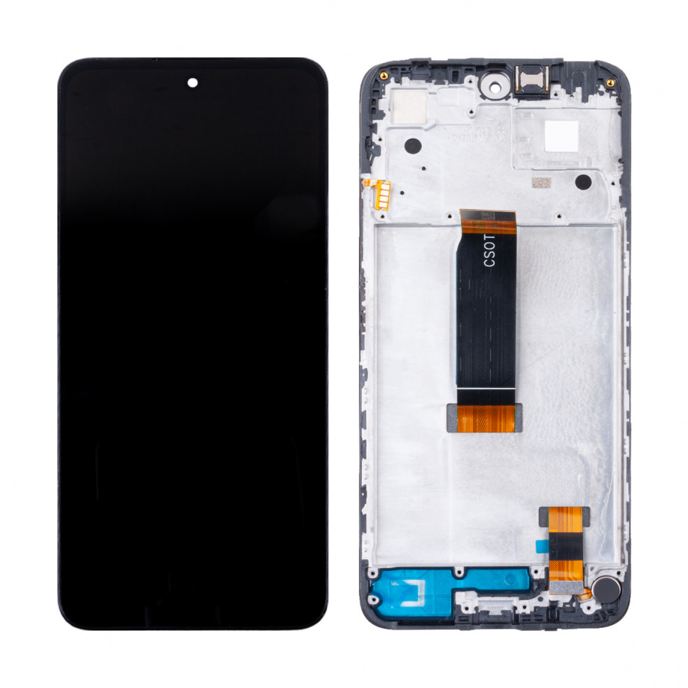Дисплей с рамкой для Xiaomi Redmi 12 4G Черный Оригинал