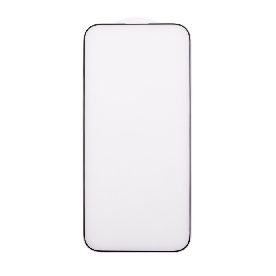 Защитное стекло "Матовое" для iPhone 15 Pro Черный (Закалённое, полное покрытие)