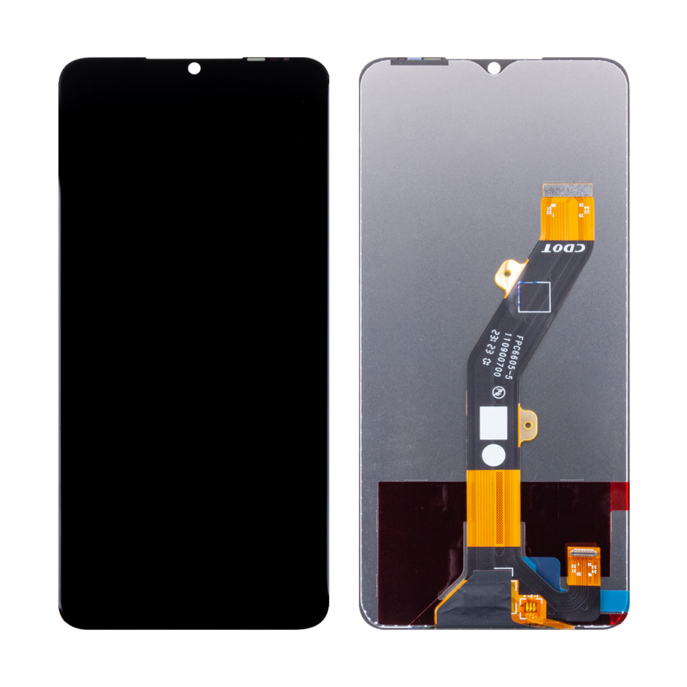 Дисплей для Tecno Spark 10 4G/10C с тачскрином Черный Оригинал
