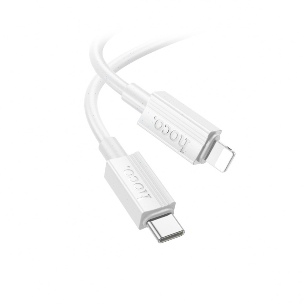 Кабель Type-C - Lightning Hoco X107 (3A, 27W, PD) Белый