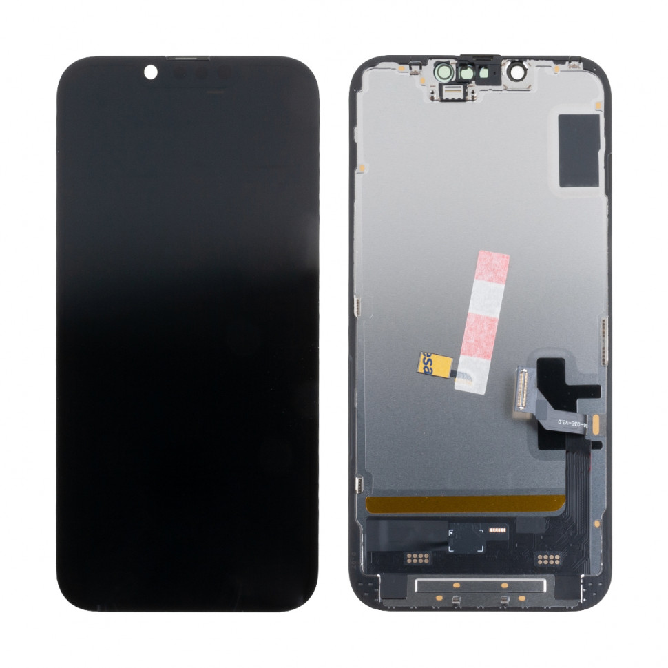 Дисплей для iPhone 14 с тачскрином Черный Soft OLED, Full HD (площадка под IC)