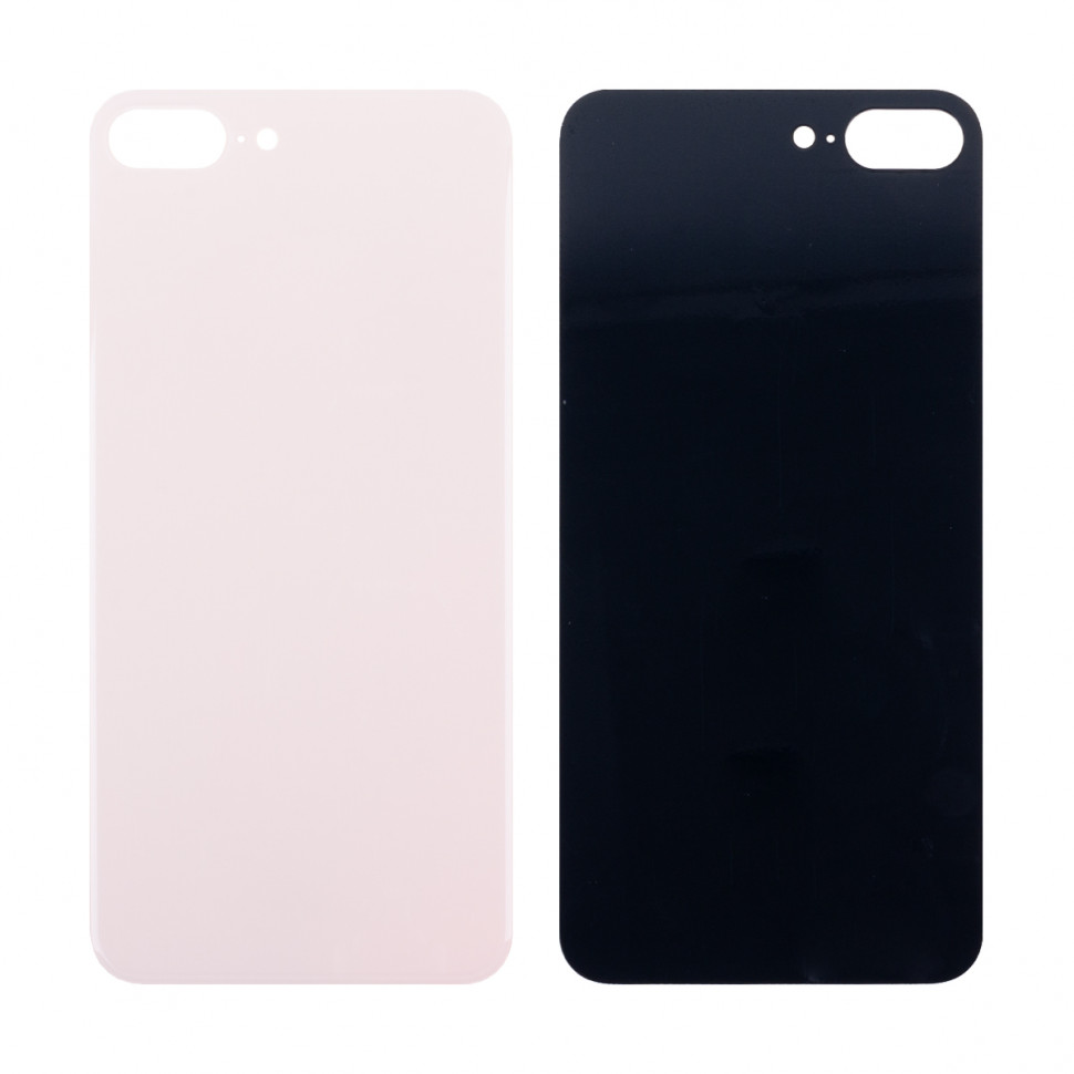 Задняя крышка для iPhone 8 Plus Золото (стекло, широкий вырез под камеру, логотип) - Премиум