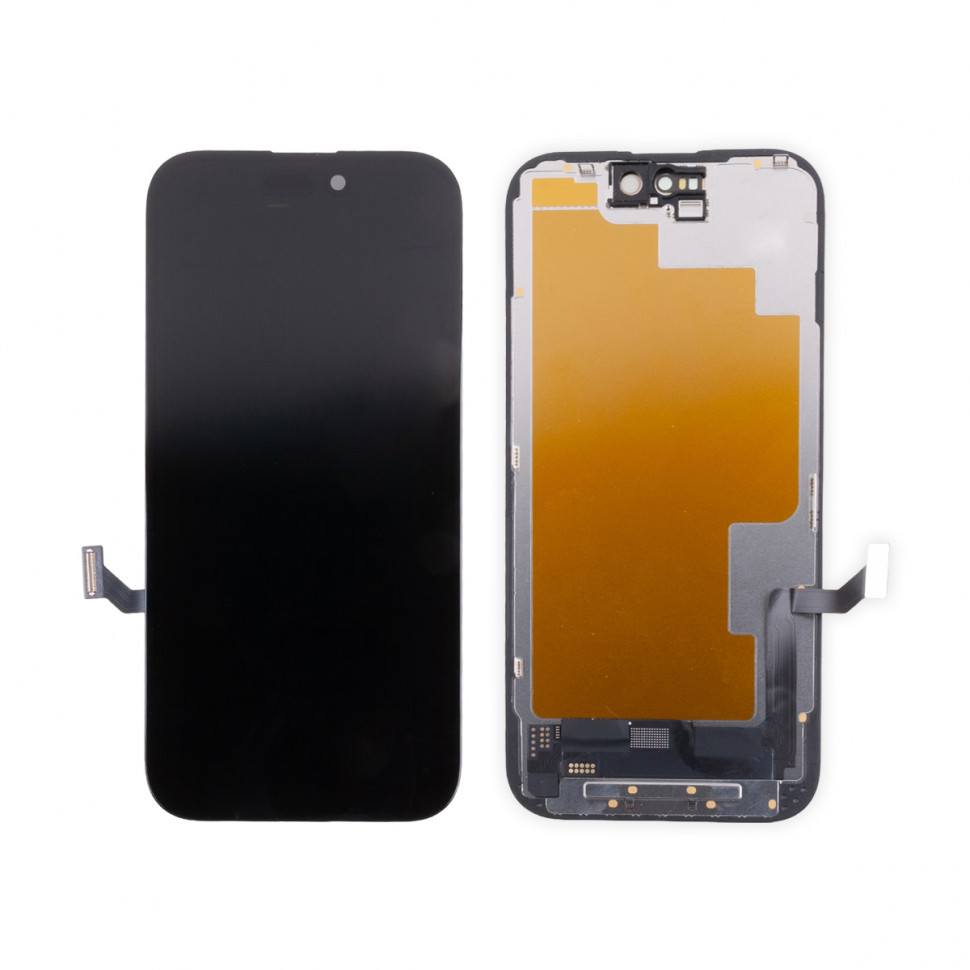 Дисплей для iPhone 15 с тачскрином Черный Hard OLED, Full HD (площадка под IC)