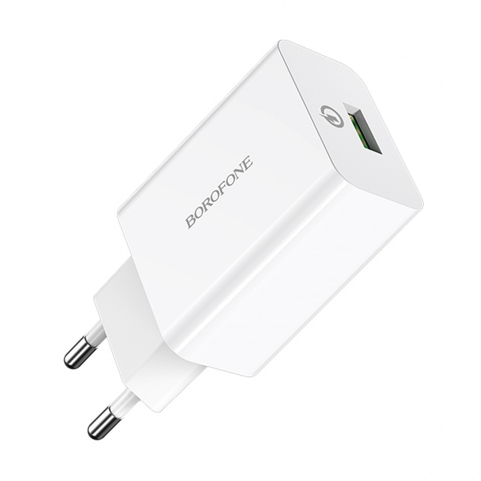 СЗУ USB Borofone BA21A (18W, QС3.0) Белый
