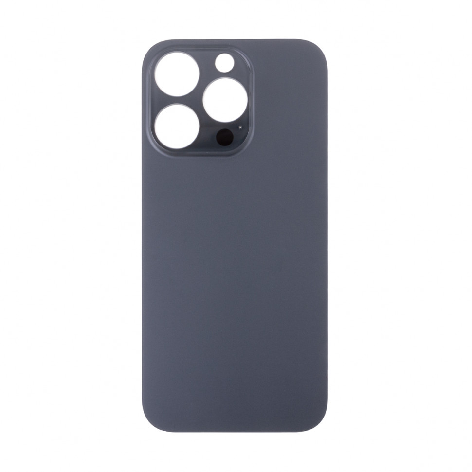 Задняя крышка для iPhone 14 Pro Черный (стекло, широкий вырез под камеру, логотип) - Премиум