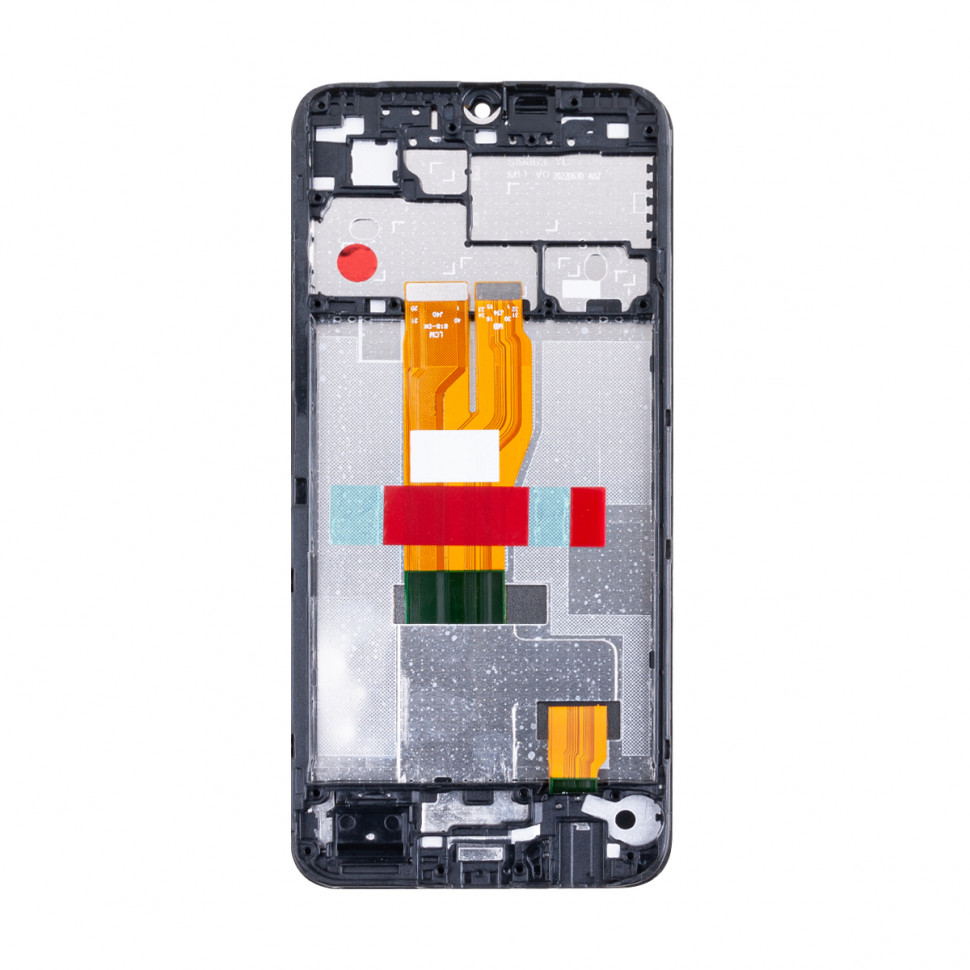 Дисплей с рамкой для Realme C30/Narzo 50i Prime Черный Оригинал