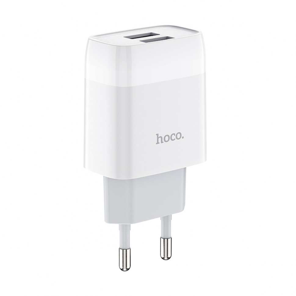 СЗУ USB Hoco C73A (12W, 2 порта) Белый