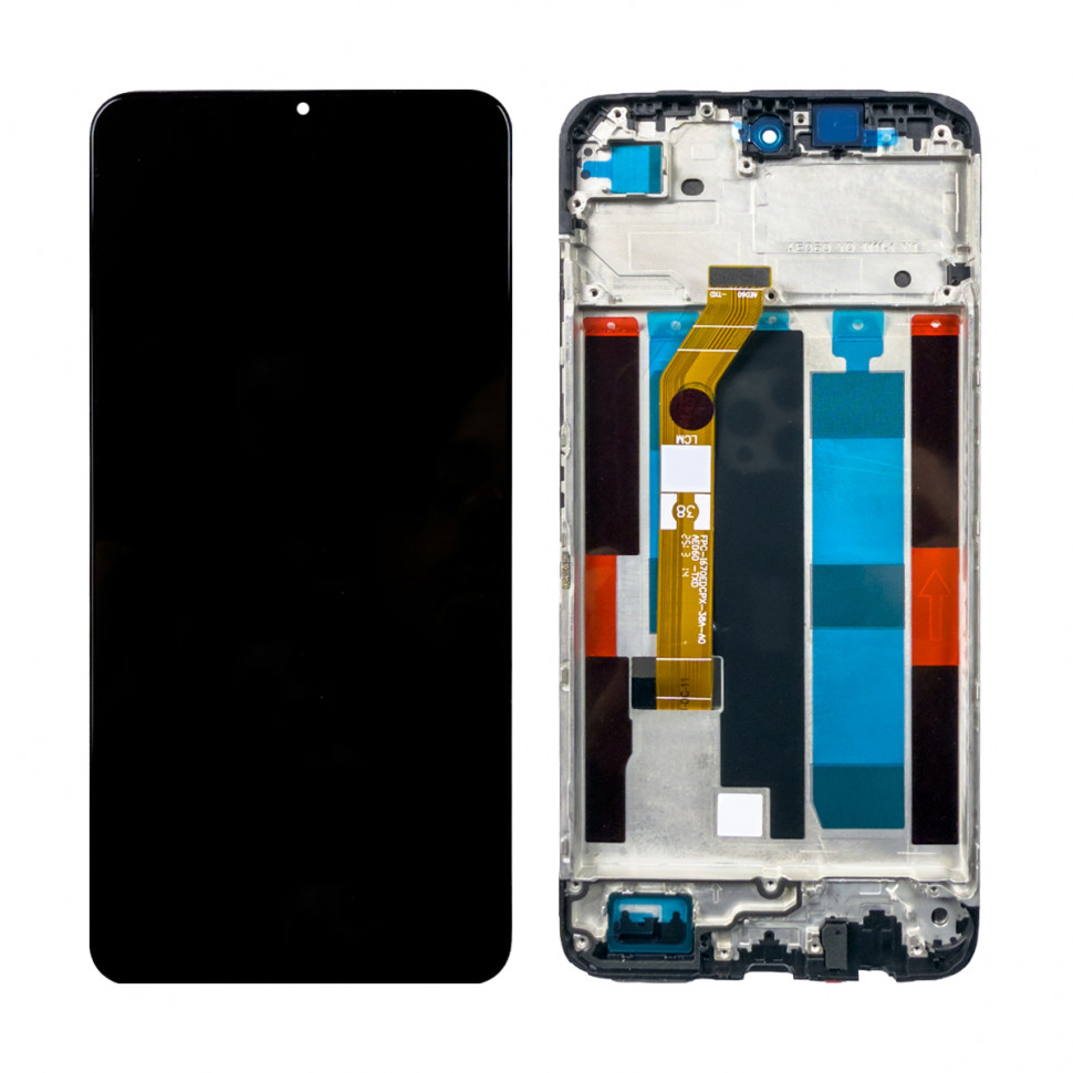 Дисплей с рамкой для Realme C71/P3 Lite 4G Черный Оригинал
