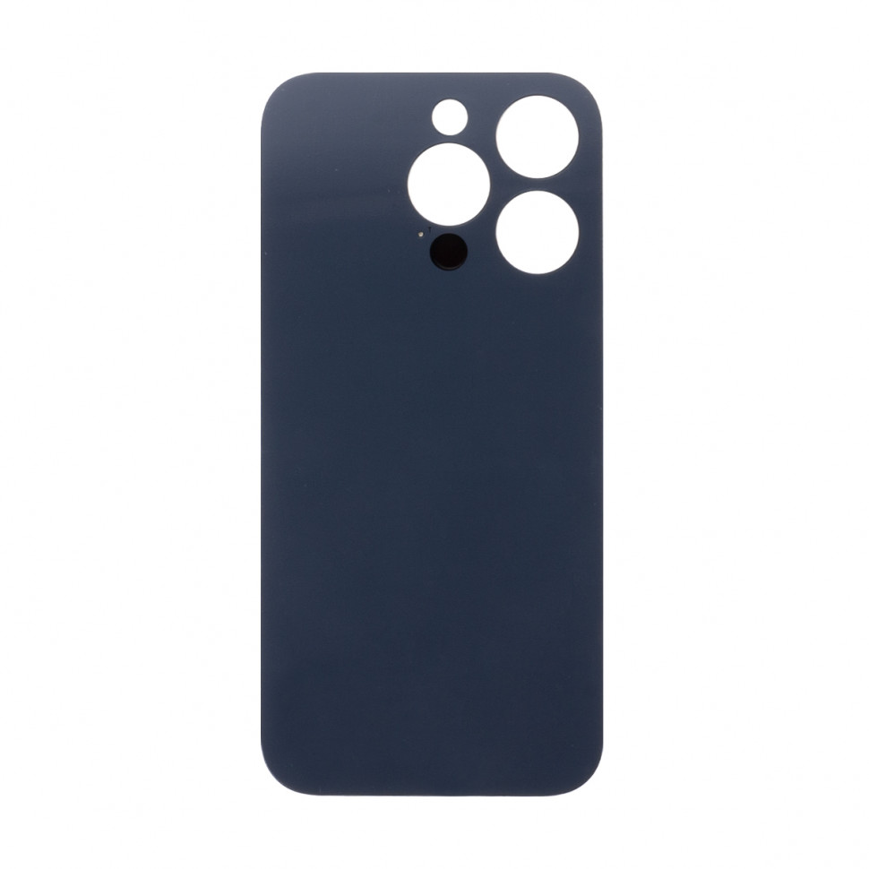 Задняя крышка для iPhone 14 Pro Темно-фиолетовый (стекло, широкий вырез камеры, логотип) - Премиум