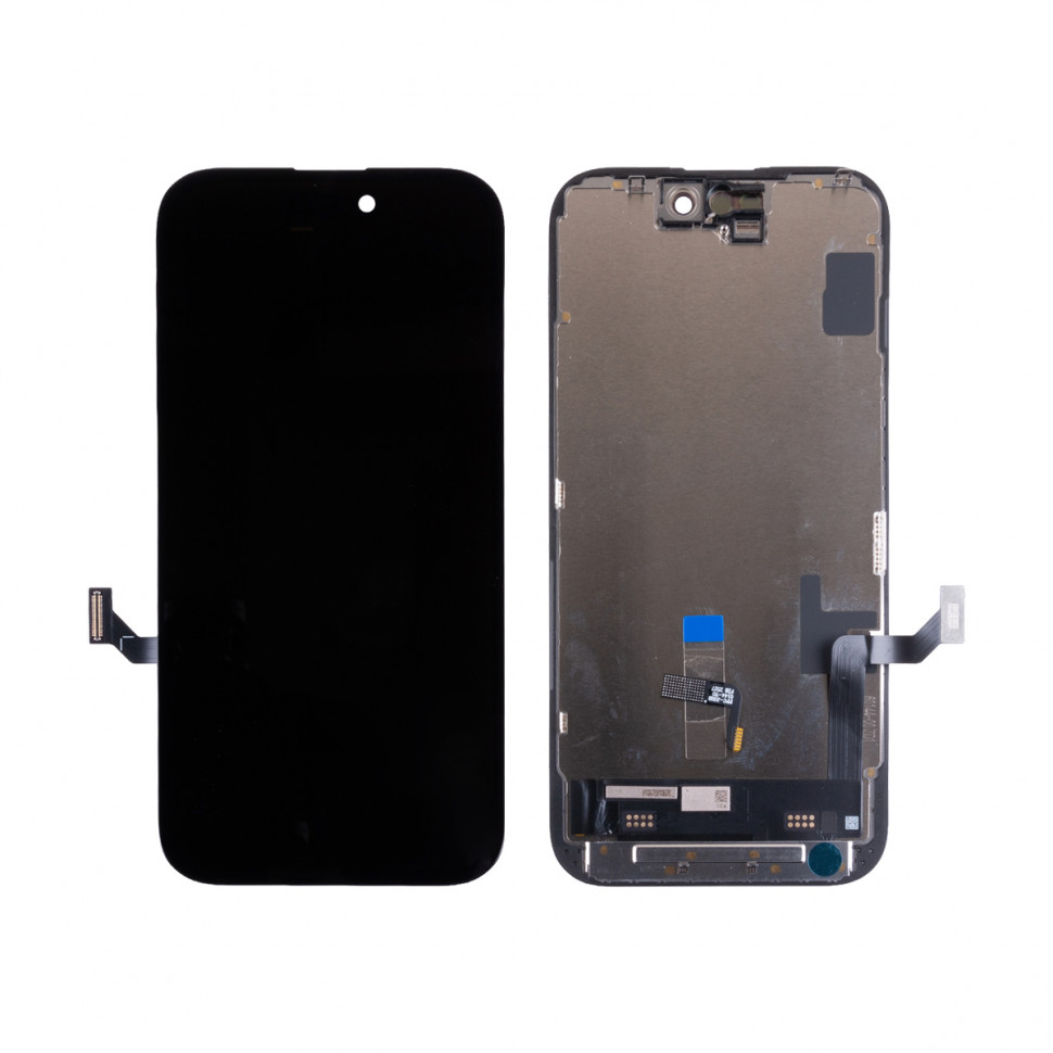 Дисплей для iPhone 15 с тачскрином Черный Hard OLED Стандарт (площадка под IC)