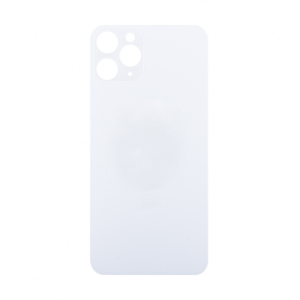 Задняя крышка для iPhone 11 Pro Белый (стекло, широкий вырез под камеру, логотип)