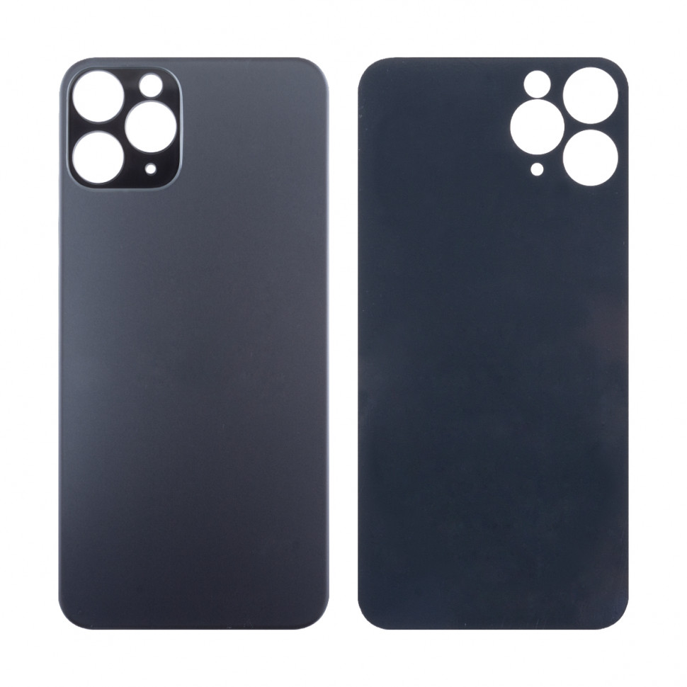 Задняя крышка для iPhone 11 Pro Серый (стекло, широкий вырез под камеру, логотип)
