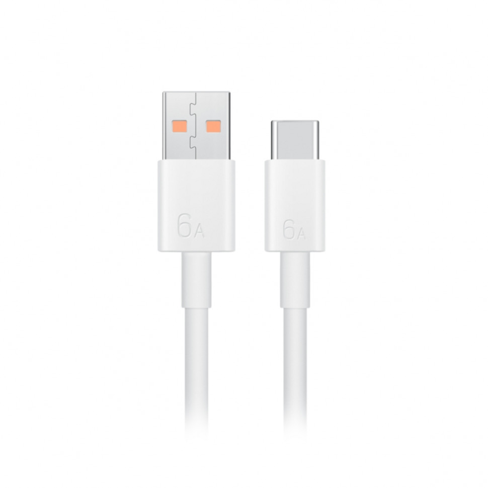 Кабель USB - Type-C для Huawei (6A, 66W, чип SuperCharger) Белый Оригинал