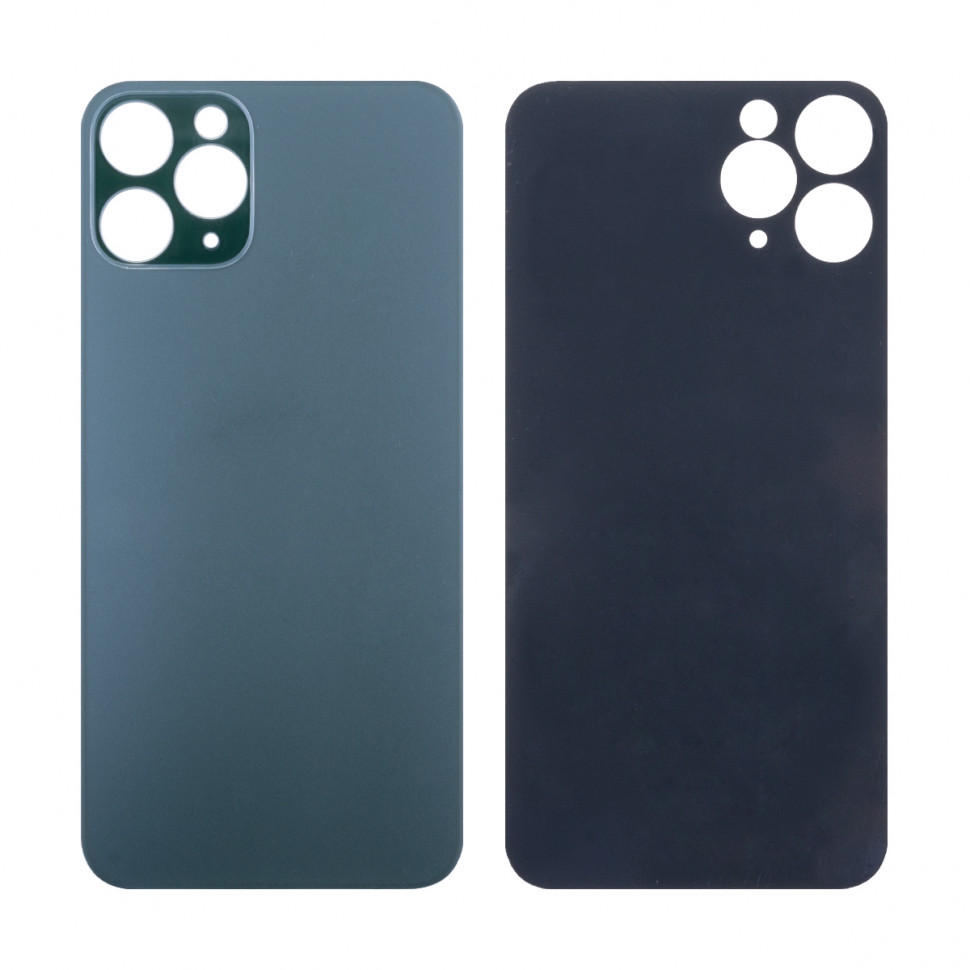Задняя крышка для iPhone 11 Pro Темно-зеленый (стекло, широкий вырез под камеру, логотип)