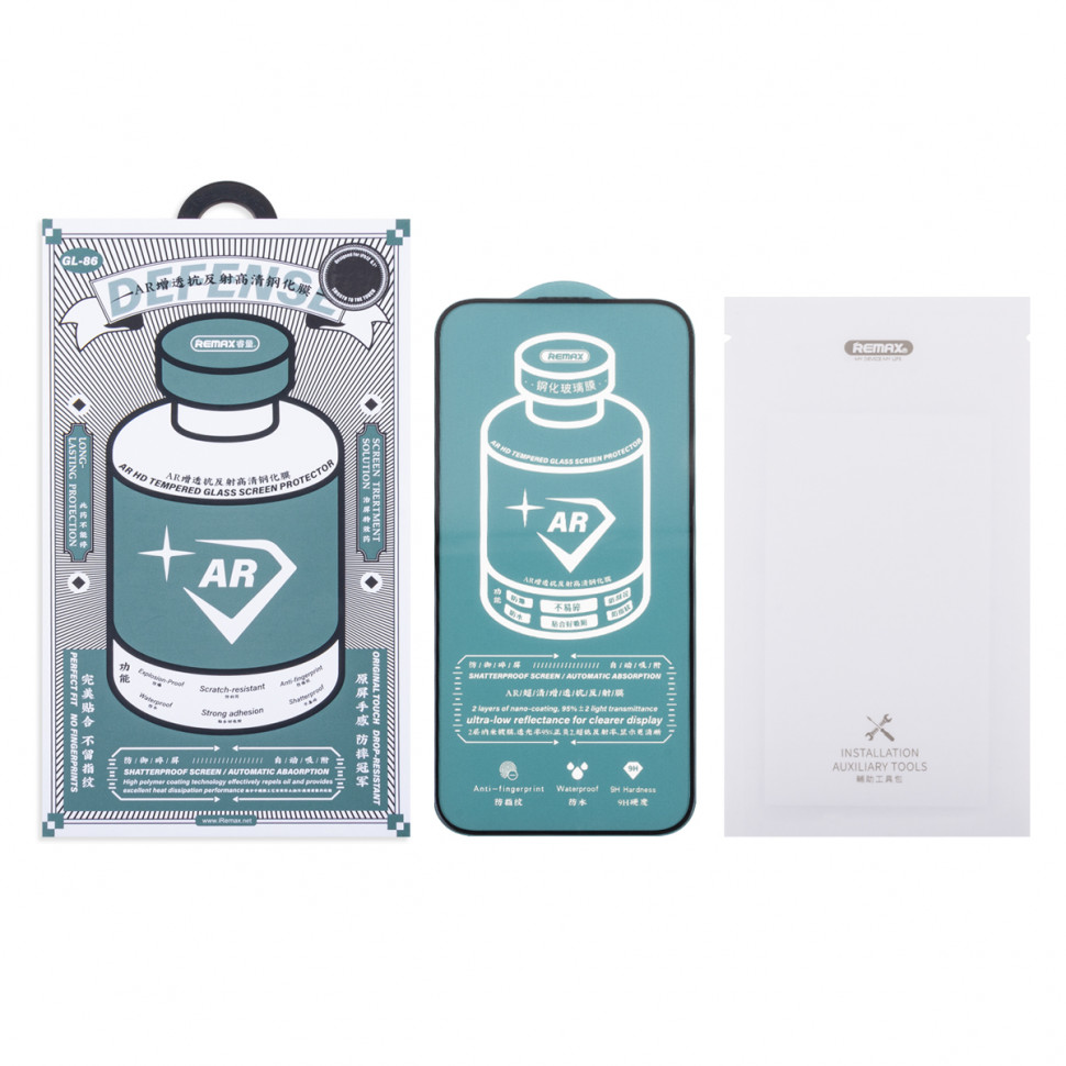 Защитное стекло "Антибликовое" Remax Medicine Glass GL-86 для iPhone 16 Pro Max Черный
