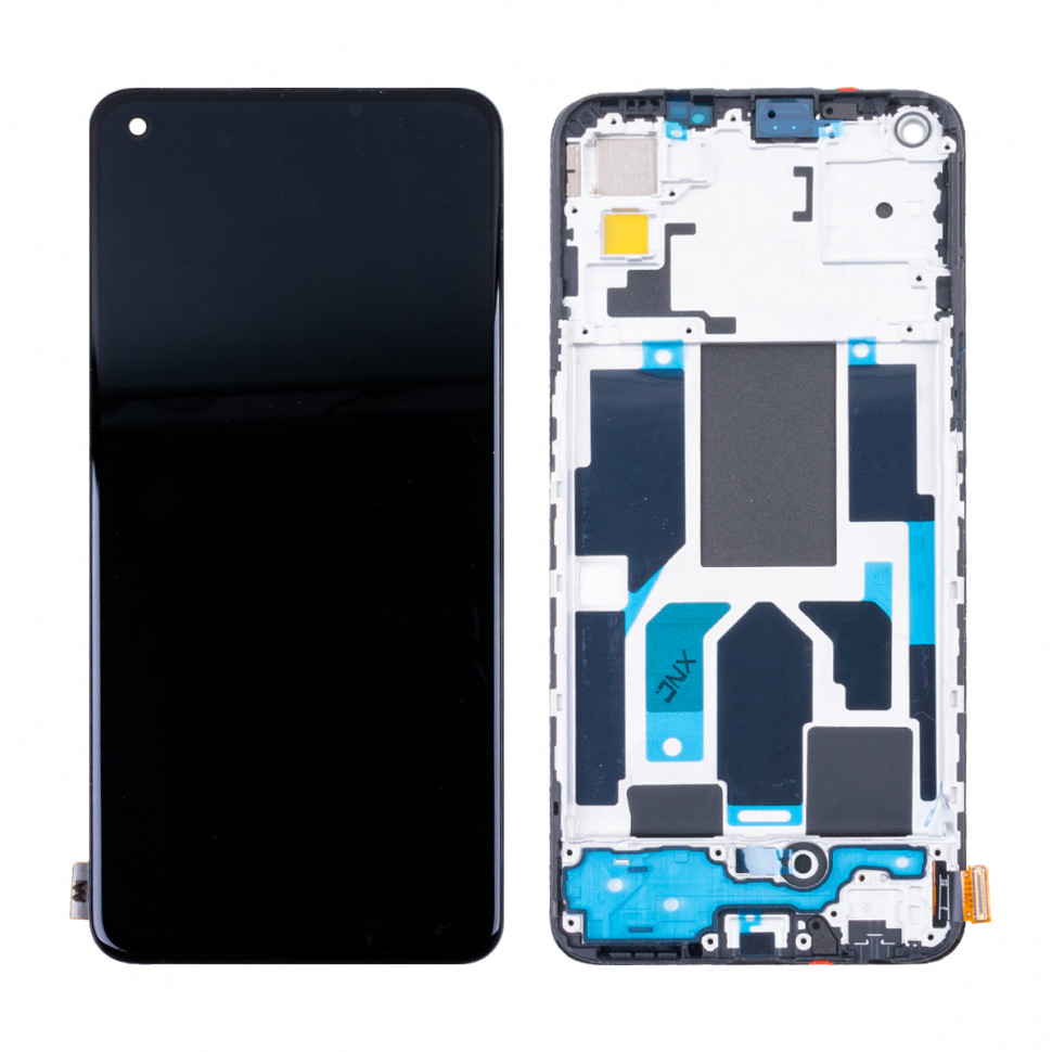 Дисплей с рамкой для Realme GT Master Edition Черный Оригинал
