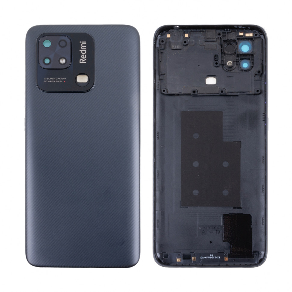 Задняя крышка для Xiaomi Redmi 10C Серый - Премиум