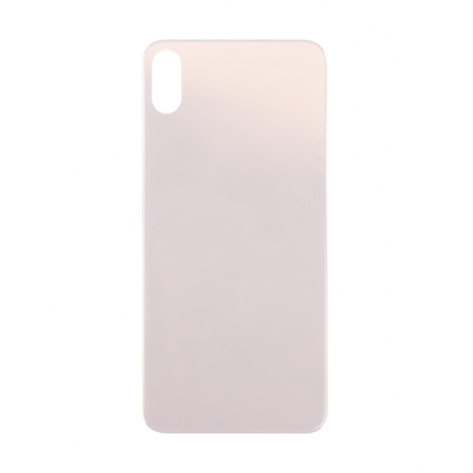 Задняя крышка для iPhone Xs Max Золото (стекло, широкий вырез под камеру, логотип) - Премиум