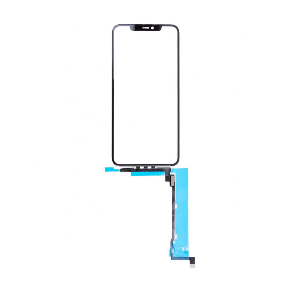 Стекло для iPhone 11 Pro Max с OCA пленкой с тачскрином Черный Оригинал (Feaglet)