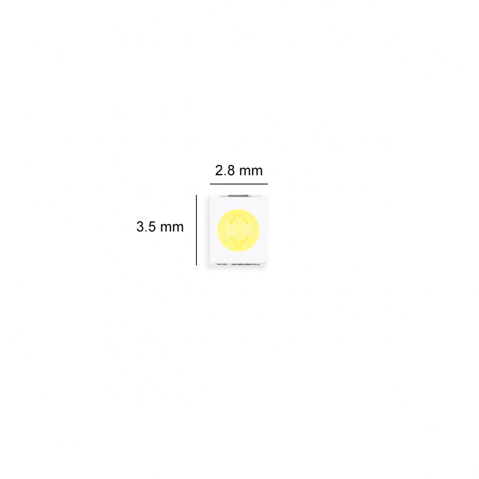 Светодиод для ремонта LED подсветки SMD 3528 (2835) 3V 1W Холодный Белый (комплект 50 шт.)