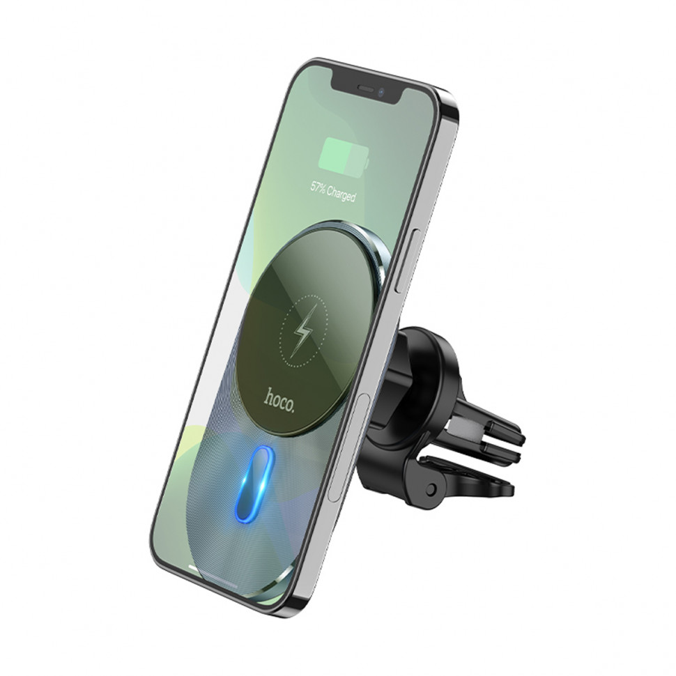 Авто держатель Hoco CA91 (MagSafe 15W, в дефлектор) Черный