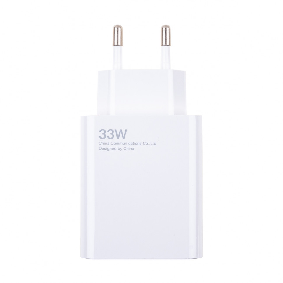 СЗУ USB для Xiaomi Turbo Charger (33W, QC3.0, кабель Type-C с чипом IC) Белый