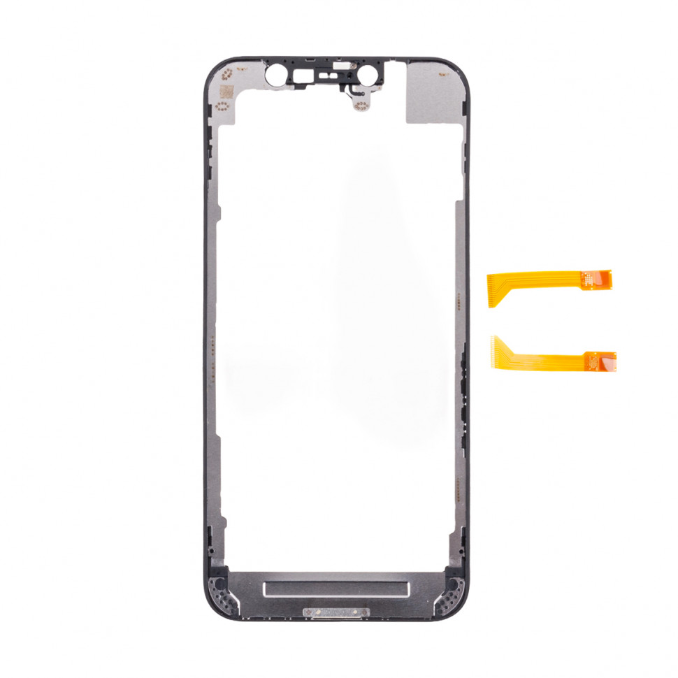 Стекло для iPhone 12 mini с OCA пленкой с тачскрином Черный Оригинал (Feaglet)