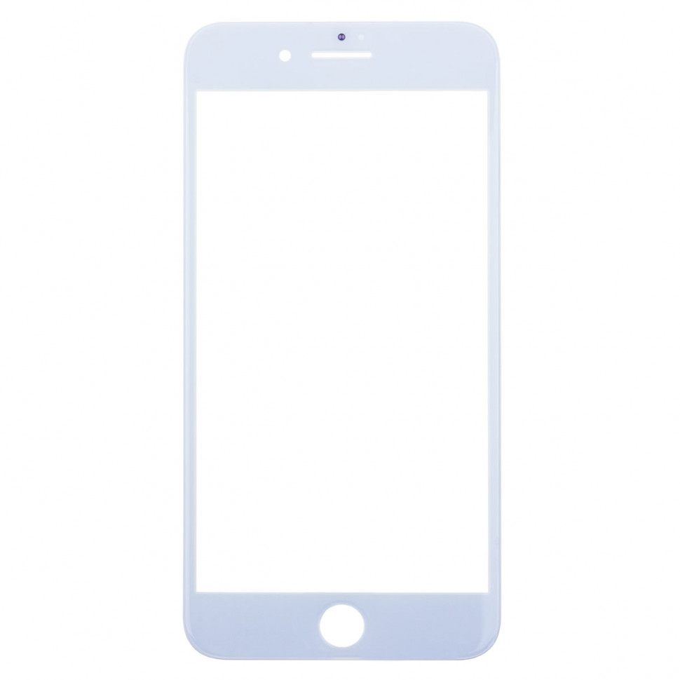 Стекло для iPhone 8 Plus с OCA пленкой + рамка Белый Оригинал (Mitsubishi)