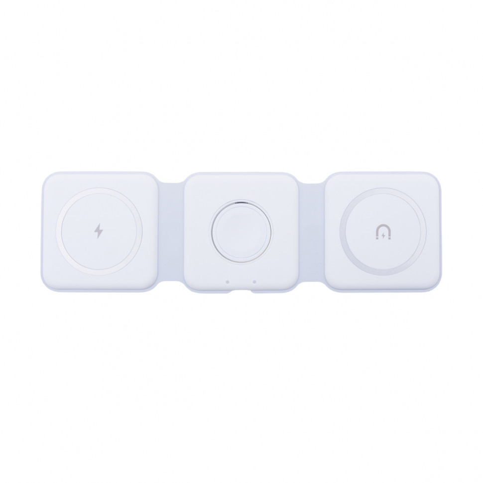 Беспроводное ЗУ 3 в 1 (для смартфона + гарнитуры + iWatch, MagSafe) Белый