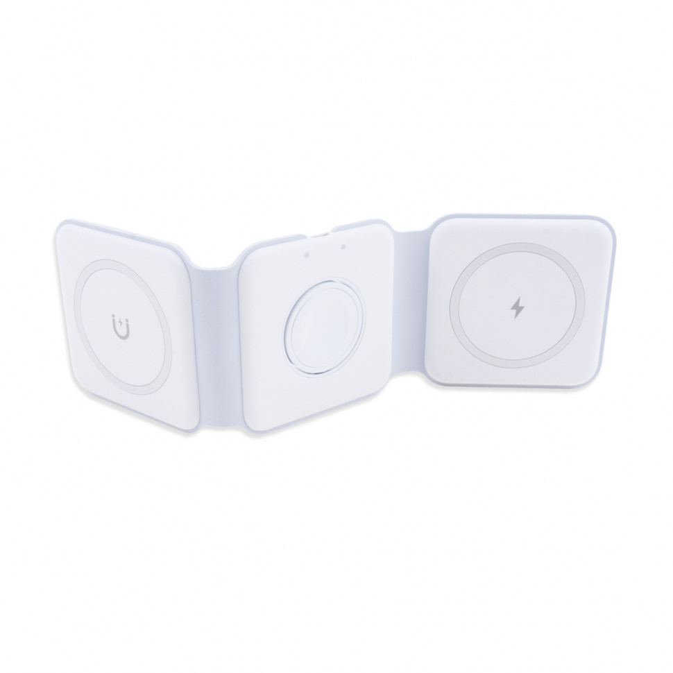 Беспроводное ЗУ 3 в 1 (для смартфона + гарнитуры + iWatch, MagSafe) Белый