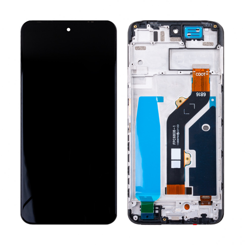 Дисплей с рамкой для Tecno Pova Neo 2 Черный Оригинал