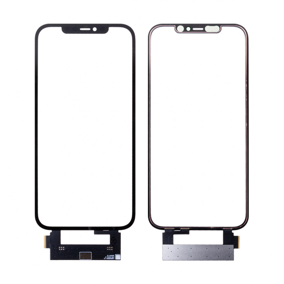Стекло для iPhone 12 Pro Max с OCA пленкой с тачскрином + рамка Черный Оригинал (Mitsubishi)
