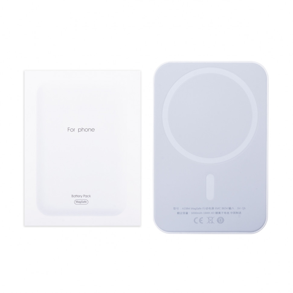 Внешний Аккумулятор MagSafe 5000 mAh (18W, беспроводная зарядка 10W, Lightning) Белый