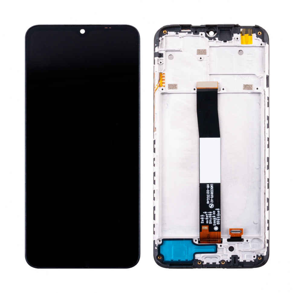 Дисплей с рамкой для Xiaomi Redmi 9A/9C/10A Черный Оригинал